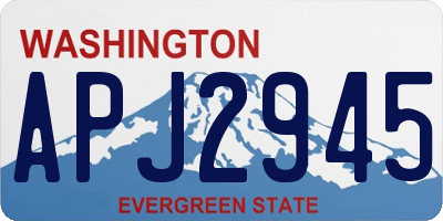 WA license plate APJ2945