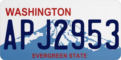 WA license plate APJ2953