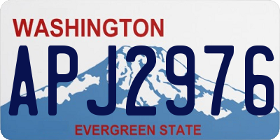 WA license plate APJ2976