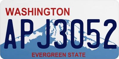 WA license plate APJ3052