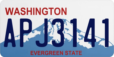 WA license plate APJ3141