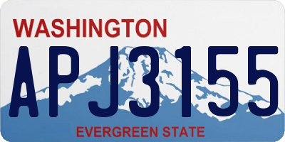 WA license plate APJ3155