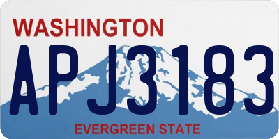 WA license plate APJ3183