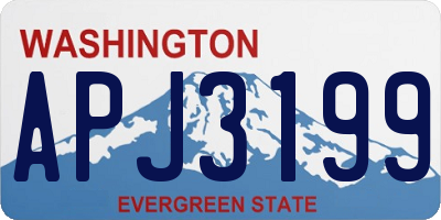 WA license plate APJ3199