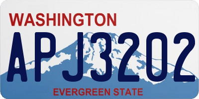 WA license plate APJ3202