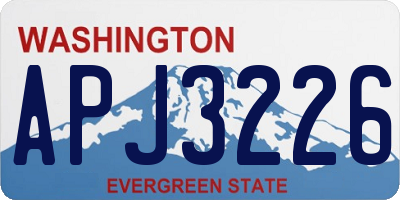 WA license plate APJ3226