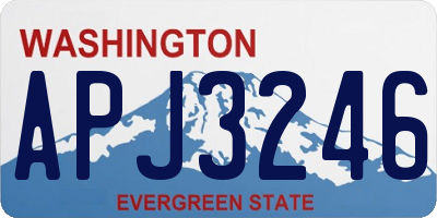 WA license plate APJ3246