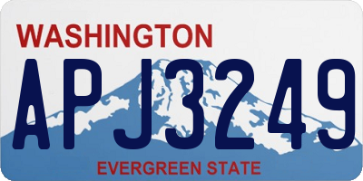 WA license plate APJ3249