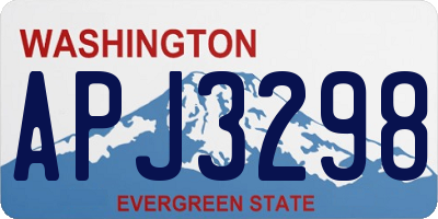 WA license plate APJ3298