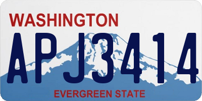 WA license plate APJ3414