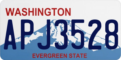 WA license plate APJ3528