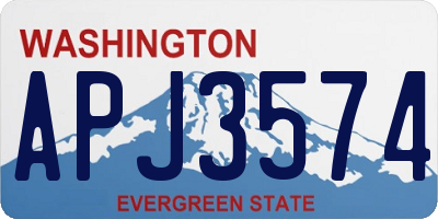 WA license plate APJ3574