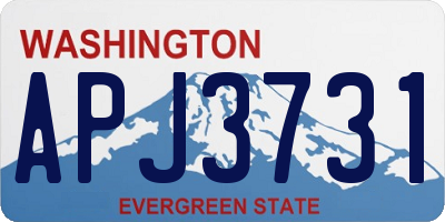 WA license plate APJ3731