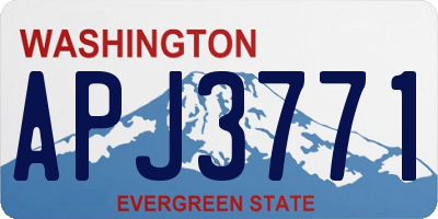 WA license plate APJ3771