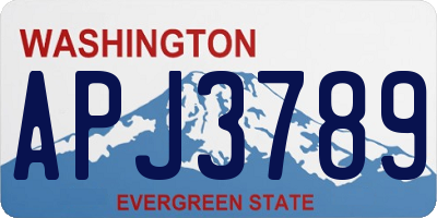 WA license plate APJ3789