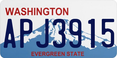 WA license plate APJ3915
