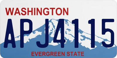 WA license plate APJ4115