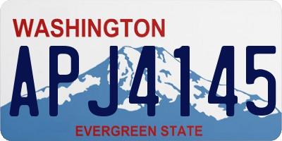 WA license plate APJ4145