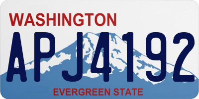 WA license plate APJ4192