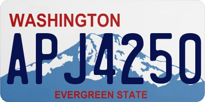 WA license plate APJ4250