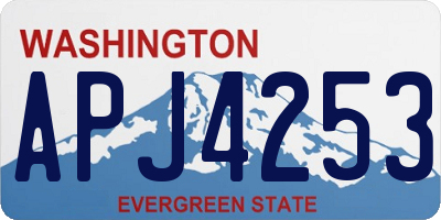 WA license plate APJ4253
