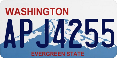WA license plate APJ4255