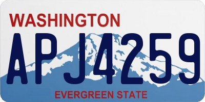 WA license plate APJ4259