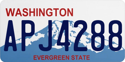 WA license plate APJ4288