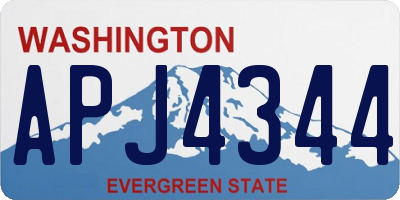 WA license plate APJ4344