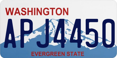 WA license plate APJ4450