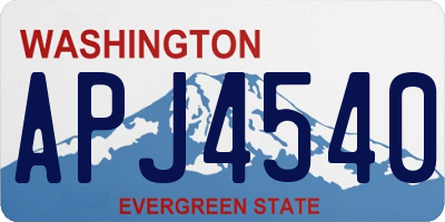 WA license plate APJ4540