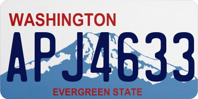 WA license plate APJ4633