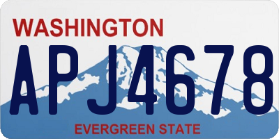 WA license plate APJ4678
