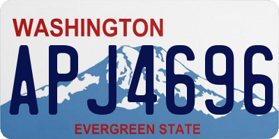 WA license plate APJ4696