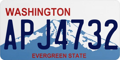 WA license plate APJ4732