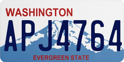 WA license plate APJ4764