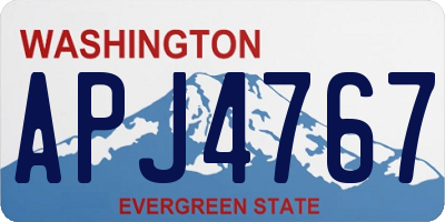 WA license plate APJ4767