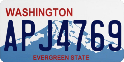WA license plate APJ4769