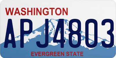 WA license plate APJ4803