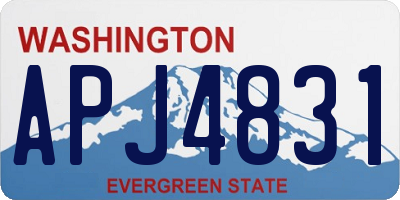 WA license plate APJ4831