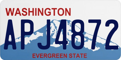 WA license plate APJ4872