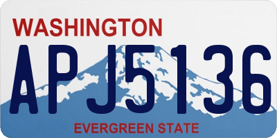 WA license plate APJ5136