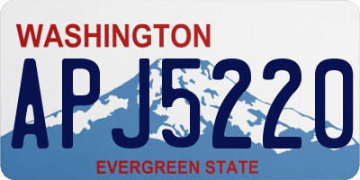 WA license plate APJ5220