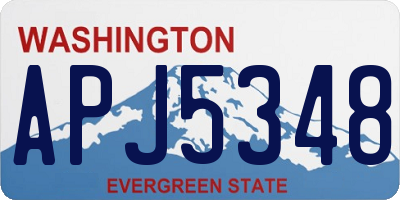 WA license plate APJ5348