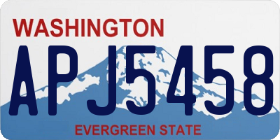 WA license plate APJ5458