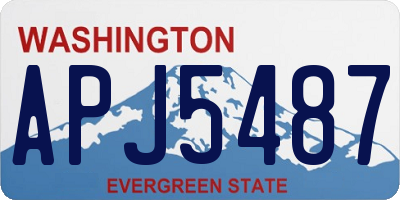 WA license plate APJ5487