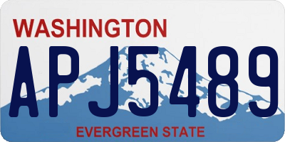 WA license plate APJ5489