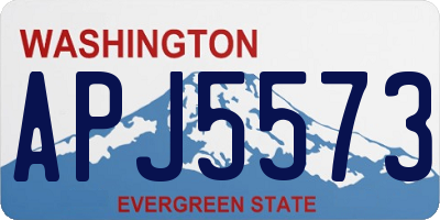 WA license plate APJ5573