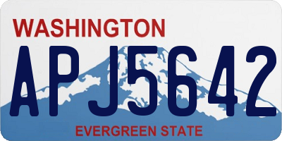 WA license plate APJ5642