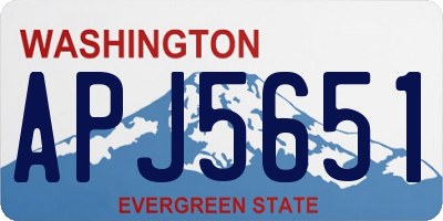 WA license plate APJ5651